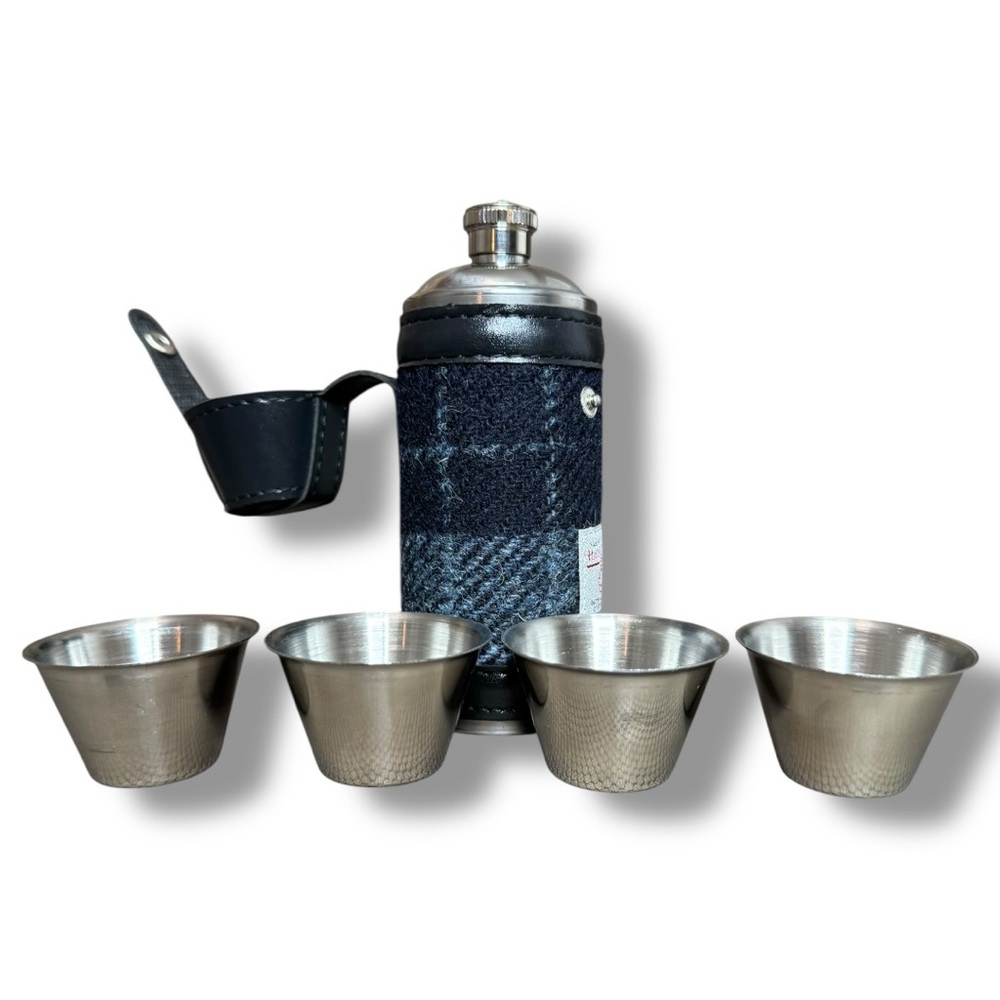 New Tweed Wool Hunting Flask